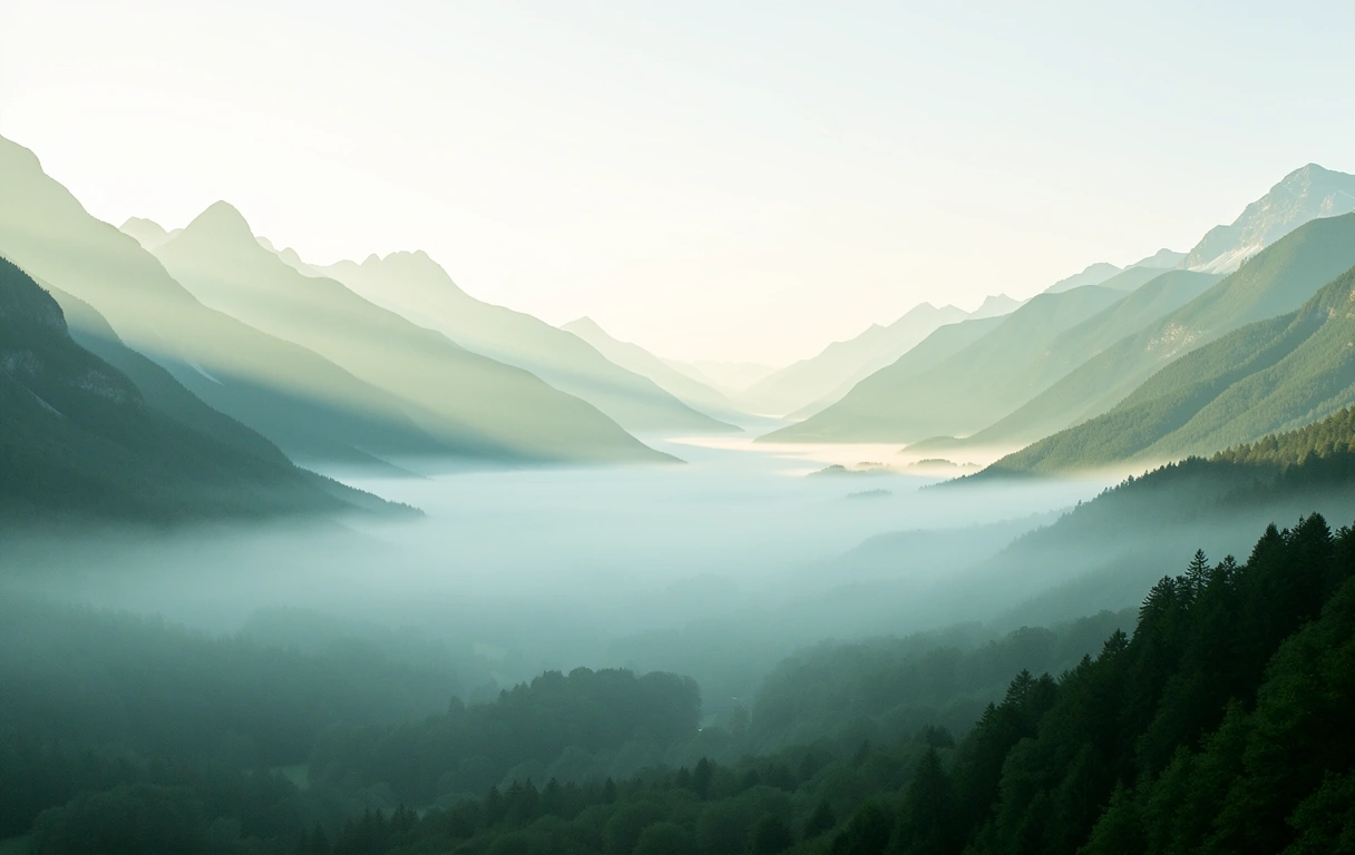 Serene morning landscape